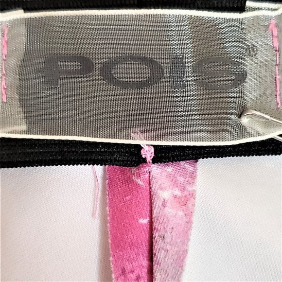 NWT Pois Italy Mini Skirt Abstract Pink Floral Scuba Size 6 or 42IT - Picture 4 of 9